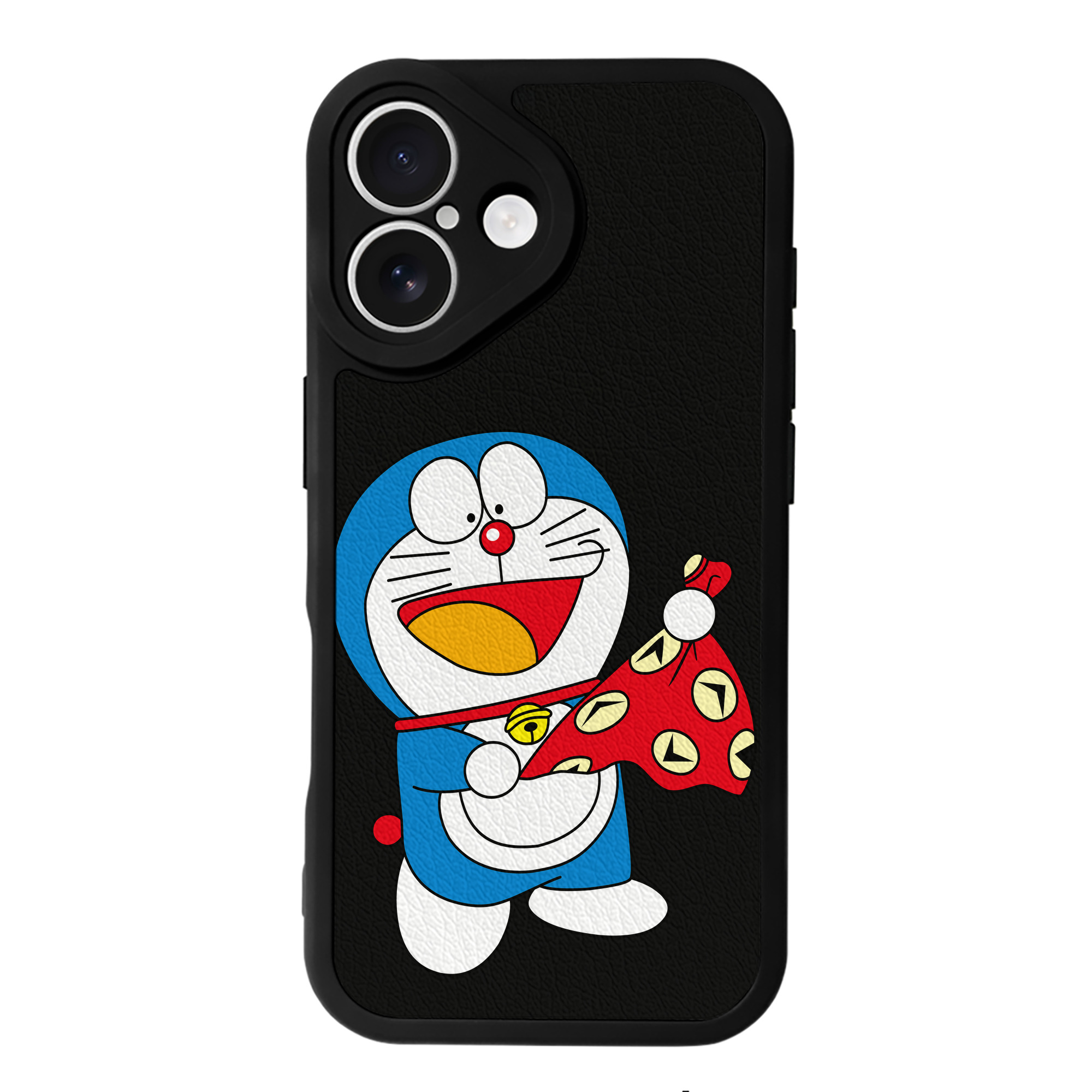 （画像用） ドラえもん Doraemon 【iPhone 16シリーズ対応】シリコンスマホケース（レザー調） 材質：シリコン